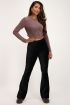 Zwarte flared broek met corduroy | My Jewellery