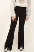 Zwarte flared broek met split | My Jewellery