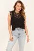Zwarte gehaakte top met ruffles| My Jewellery
