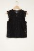 Black crochet ruffle top | My Jewellery