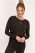 Zwarte glitter jumpsuit met open rug