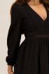 Zwarte jurk met embroidery & ballonmouwen | My Jewellery