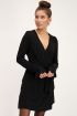 Zwarte jurk met glitter & ruffle mouw | My Jewellery