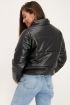 Zwarte leatherlook puffer jacket | My Jewellery