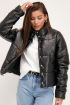 Zwarte leatherlook puffer jacket | My Jewellery