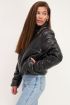 Zwarte leatherlook puffer jacket | My Jewellery