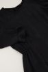 Zwarte cupro jurk met ruffles