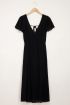Zwarte maxi jurk met diepe V-hals | My Jewellery