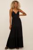 Zwarte maxi jurk met strikdetail op rug | My Jewellery