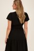 Zwarte midi jurk met plissé | My Jewellery