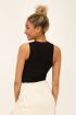 Zwarte mouwloze top met hoge halslijn | My Jewellery