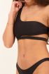 Zwarte one shoulder bikini top met cut-out | My Jewellery