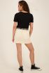 Zwarte rib top met borst strik | My Jewellery
