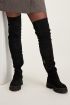 Zwarte suède overknee boots | Laarzen | My Jewellery
