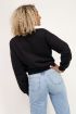 Zwarte sweater met ruitpatroon