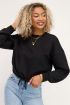 Zwarte sweater met ruitpatroon