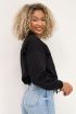 Zwarte sweater met ruitpatroon