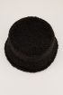 Zwarte teddy bucket hat
