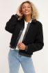 Zwarte teddy jas met leatherlook | My Jewellery