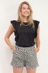 Zwarte top broderie