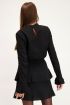 Zwarte top met embroidery & ruffle