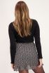 Zwarte top met kraag & ruffle
