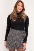 Zwarte top met kraag & ruffle