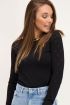 Zwarte top met lange mouwen & hartjes | My Jewellery