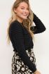 Zwarte top met ribstructuur | My Jewellery