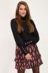 Zwarte top met ruffle kraag