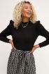 Zwarte top met schouder ruffle | Tops | My Jewellery