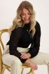 Zwarte top met velvet stippen | My Jewellery