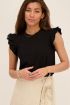 Zwarte top met volants | My Jewellery