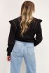 Zwarte trui met ruffles & studs | Sweater | My Jewellery