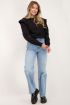 Zwarte trui met ruffles & studs | Sweater | My Jewellery