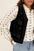 Zwarte velvet gilet met embroidery | My Jewellery