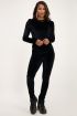 Zwarte velvet legging met split | Broek | My Jewellery