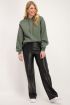 Zwarte wijdvallende broek leatherlook | My Jewellery
