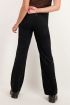Zwarte wijdvallende broek met corduroy