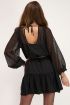 Zwarte wijdvallende jurk met ruffles | My Jewellery