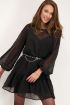 Zwarte wijdvallende jurk met ruffles | My Jewellery