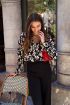 Zwarte blouse gevlekte print | Blouses | My Jewellery