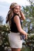 Zwarte crochet top met ruffles | My Jewellery