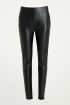 Zwarte leatherlook legging, faux leather broek My Jewellery