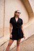 Zwarte linnen playsuit | My Jewellery