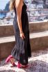 Zwarte maxi jurk met smock | My Jewellery
