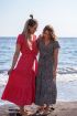 Zwarte midi jurk met print & plissé | My Jewellery