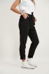 Zwarte paperbag pantalon, dames pantalon