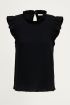 Zwarte top met volantmouwen, zwarte top ruffles My Jewellery