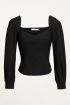 Zwarte blouse met pofmouwen, puff sleeves My Jewellery